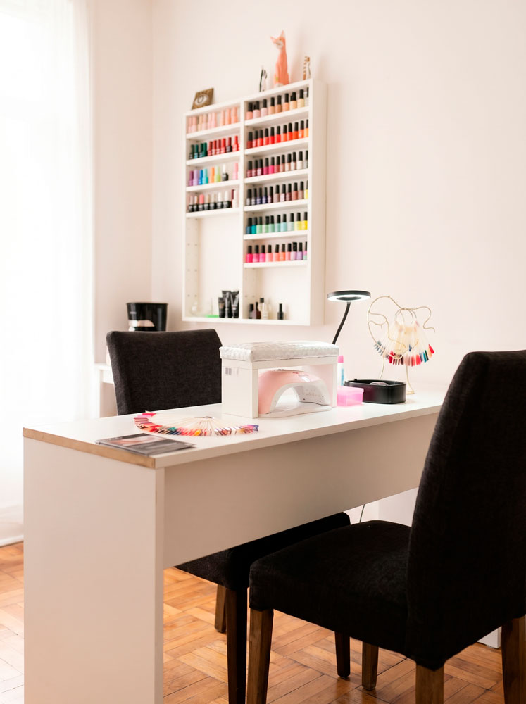 Interior del salón de belleza